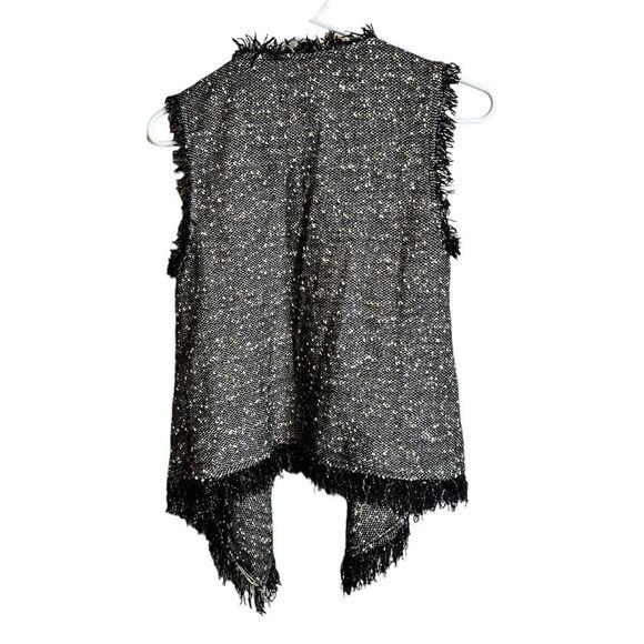 Alberto Malaki open front vest polyester fringe metallic size small - Picture 5 of 5